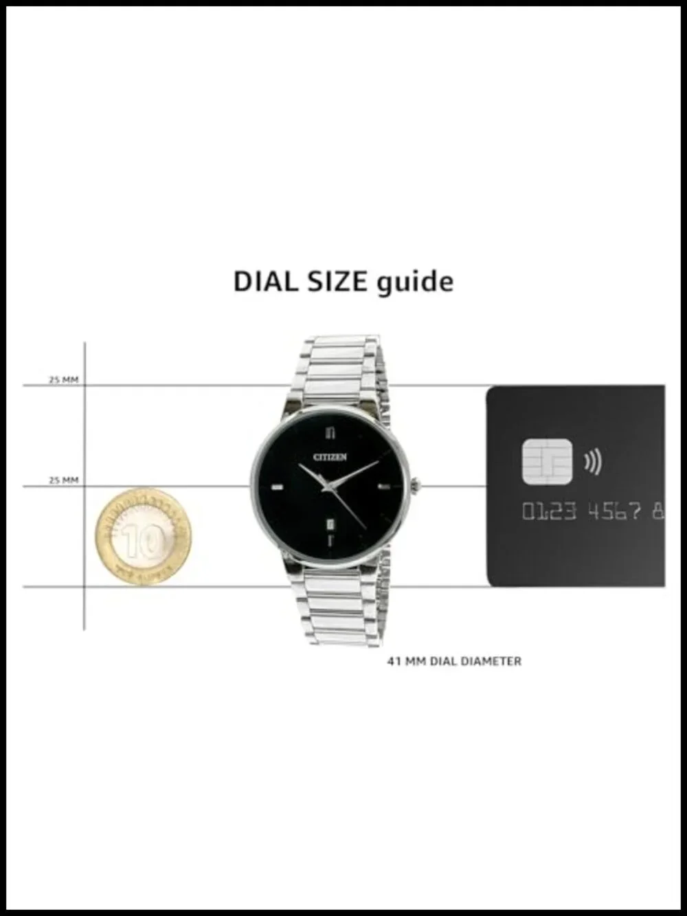 Citizen Quartz Men's Watch Stainless Steel Classic Analog Date Window